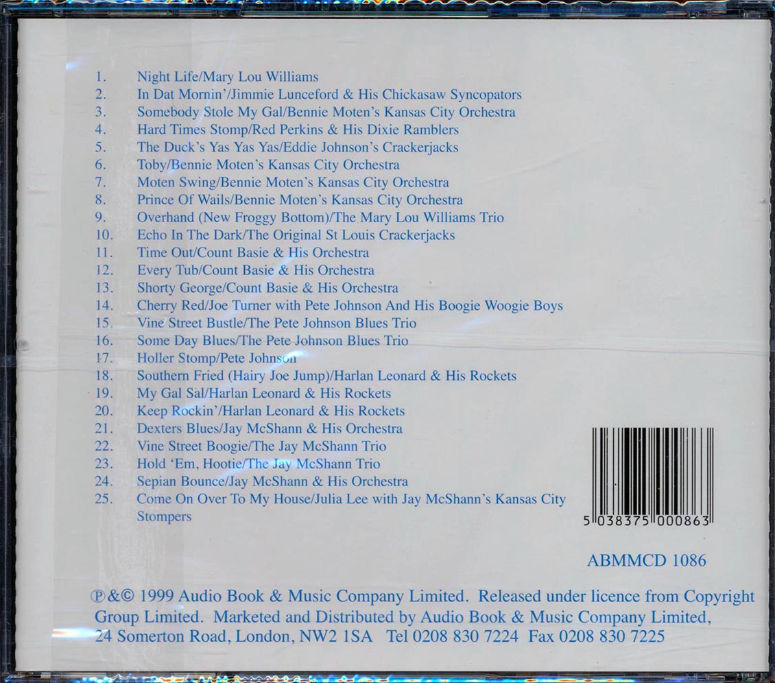 Count Basie, Bennie Moten, Jimmie Lunceford, Etc. - Kansas City Jazz: 30s And 40s (25 tracks) [New CD]