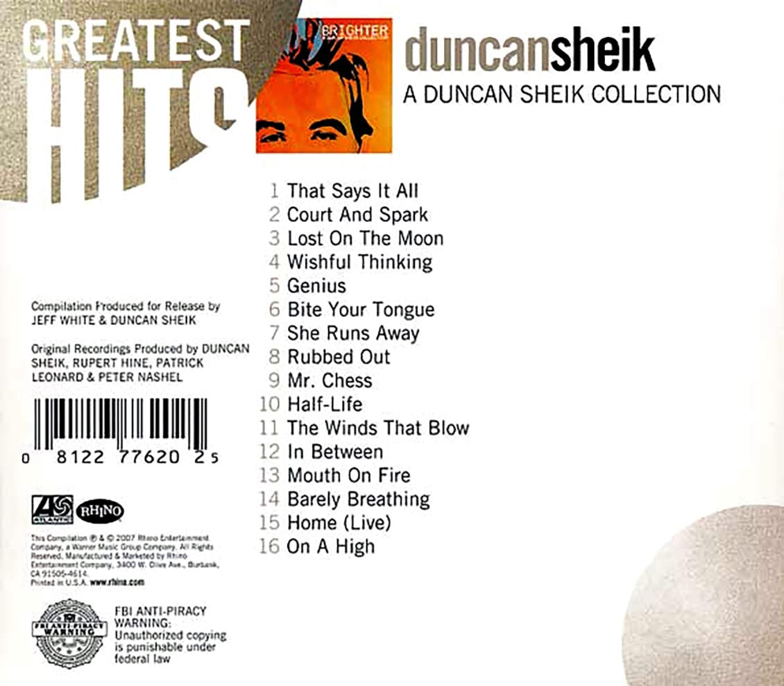 Duncan Sheik - Greatest Hits: A Duncan Sheik Collection [New CD]