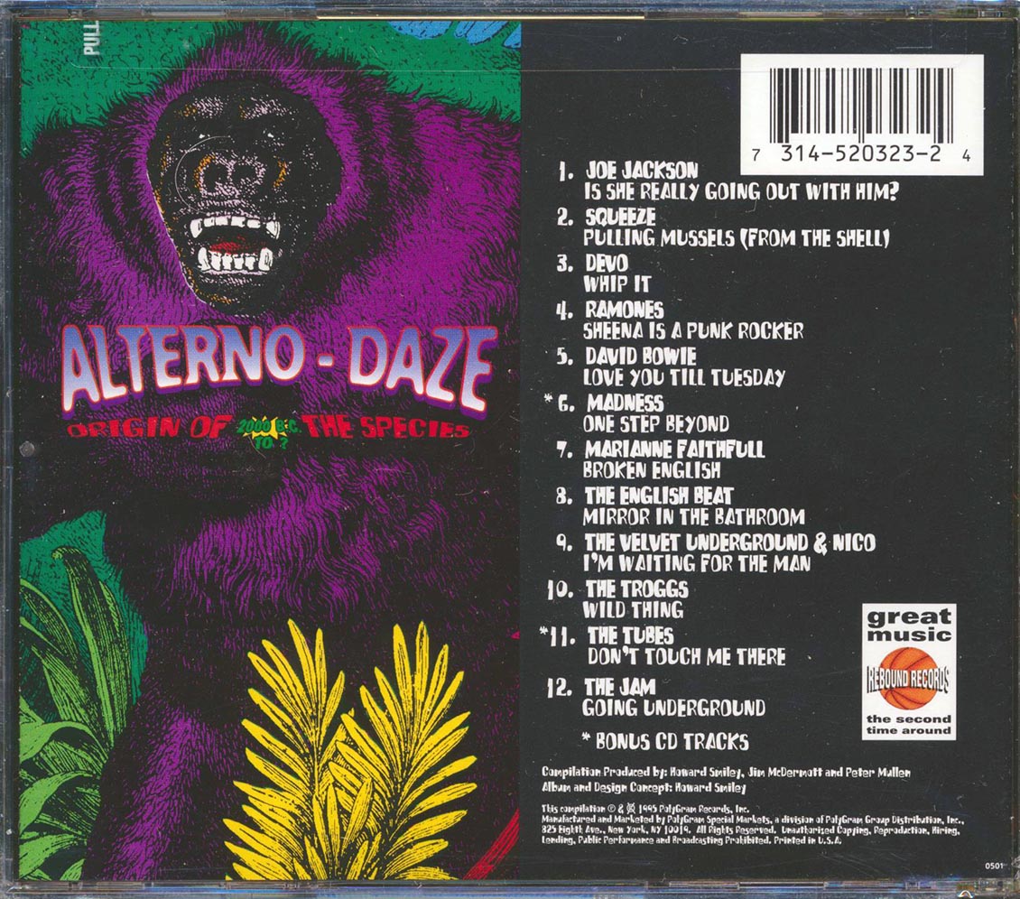 Devo, The Tubes, The Ramones, David Bowie, Etc. - Alterno Daze: Origin Of The Species [New CD]