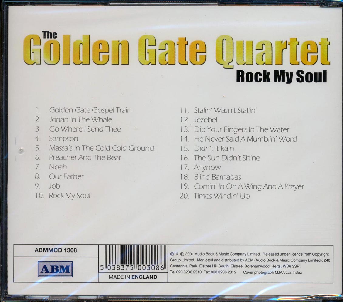 Golden Gate Quartet - Rock My Soul (20 tracks) [New CD]