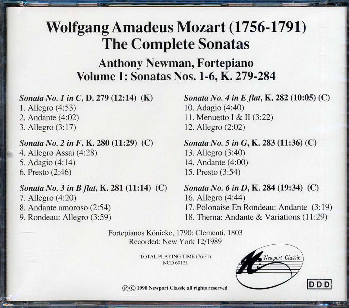 Mozart - 6 Fortepiano Sontatas [New CD]