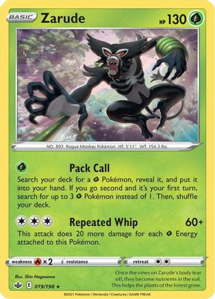Zarude 019/198 - SWSH06 Chilling Reign Holofoil