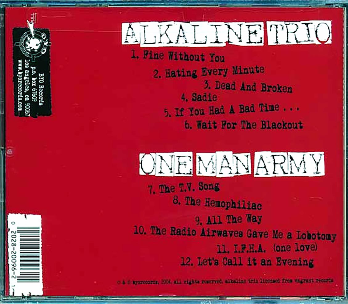 Alkaline Trio, One Man Army - BYO Split Series Volume 5 [New CD]
