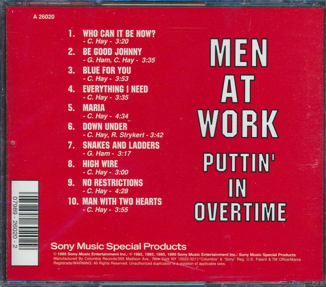 Men At Work - Puttin' In Overtime [New CD]