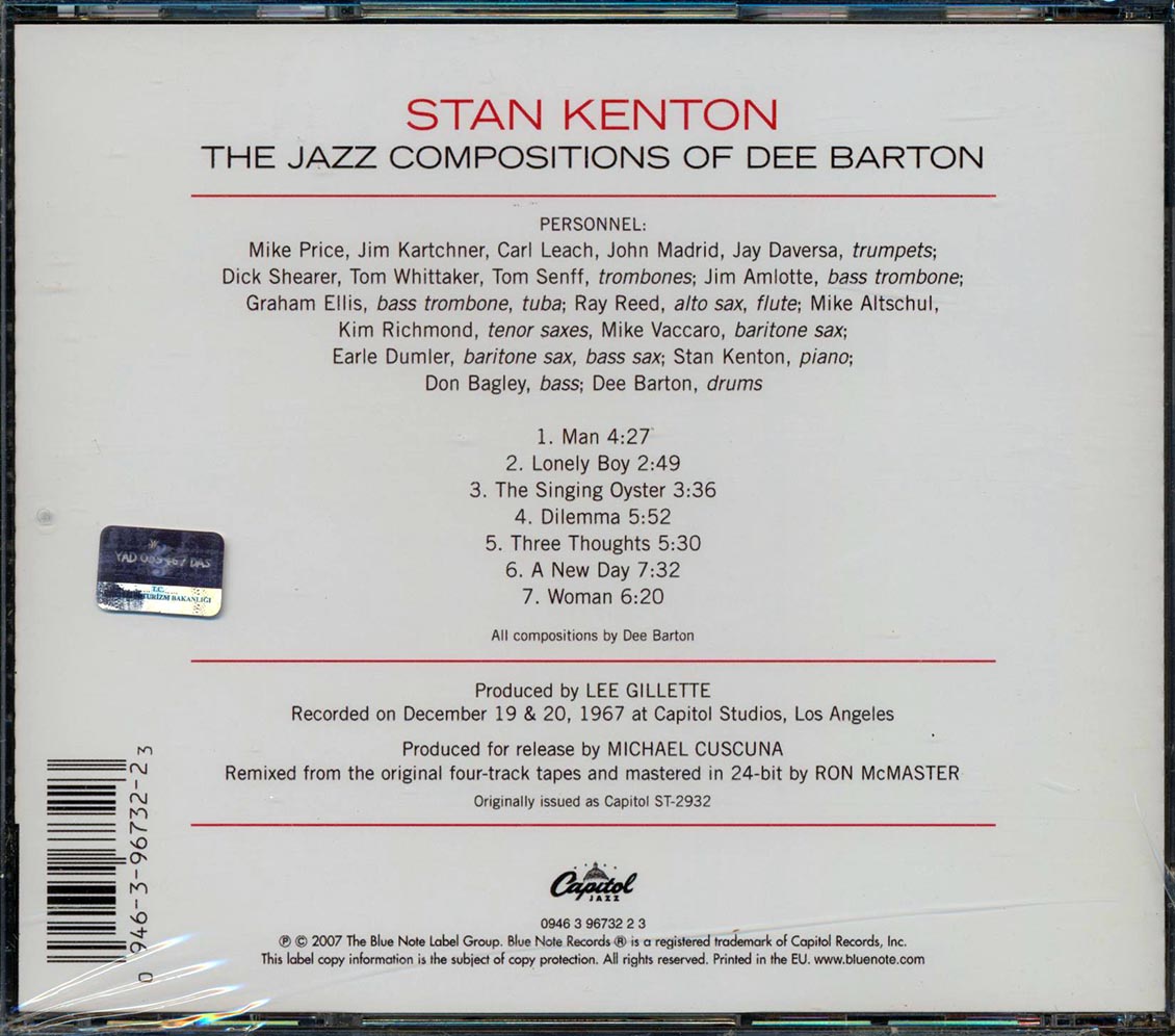 Stan Kenton - Stan Kenton Conducts The Jazz Compositions Of Dee Barton [New CD]