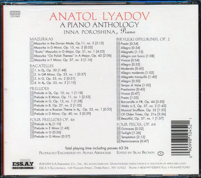 Anatol Lyadov - A Piano Anthology Inna Poroshina Piano [New CD]