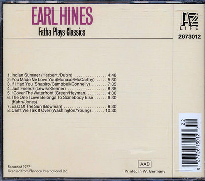 Earl Hines - Fatha Plays Classics [New CD]