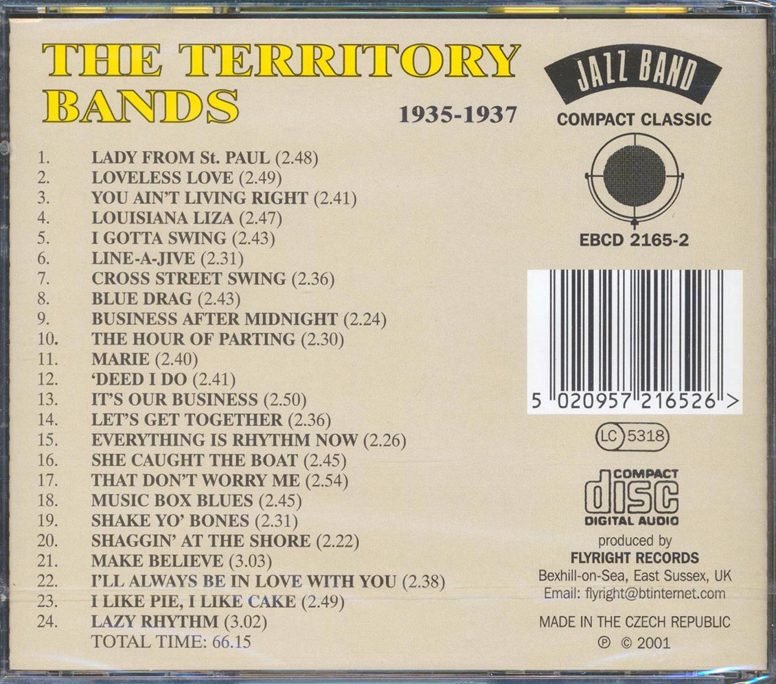 Nate Leslie, Bobby Gordon, Blanche Calloway, Etc. - The Territory Bands 1935-1937 [New CD]