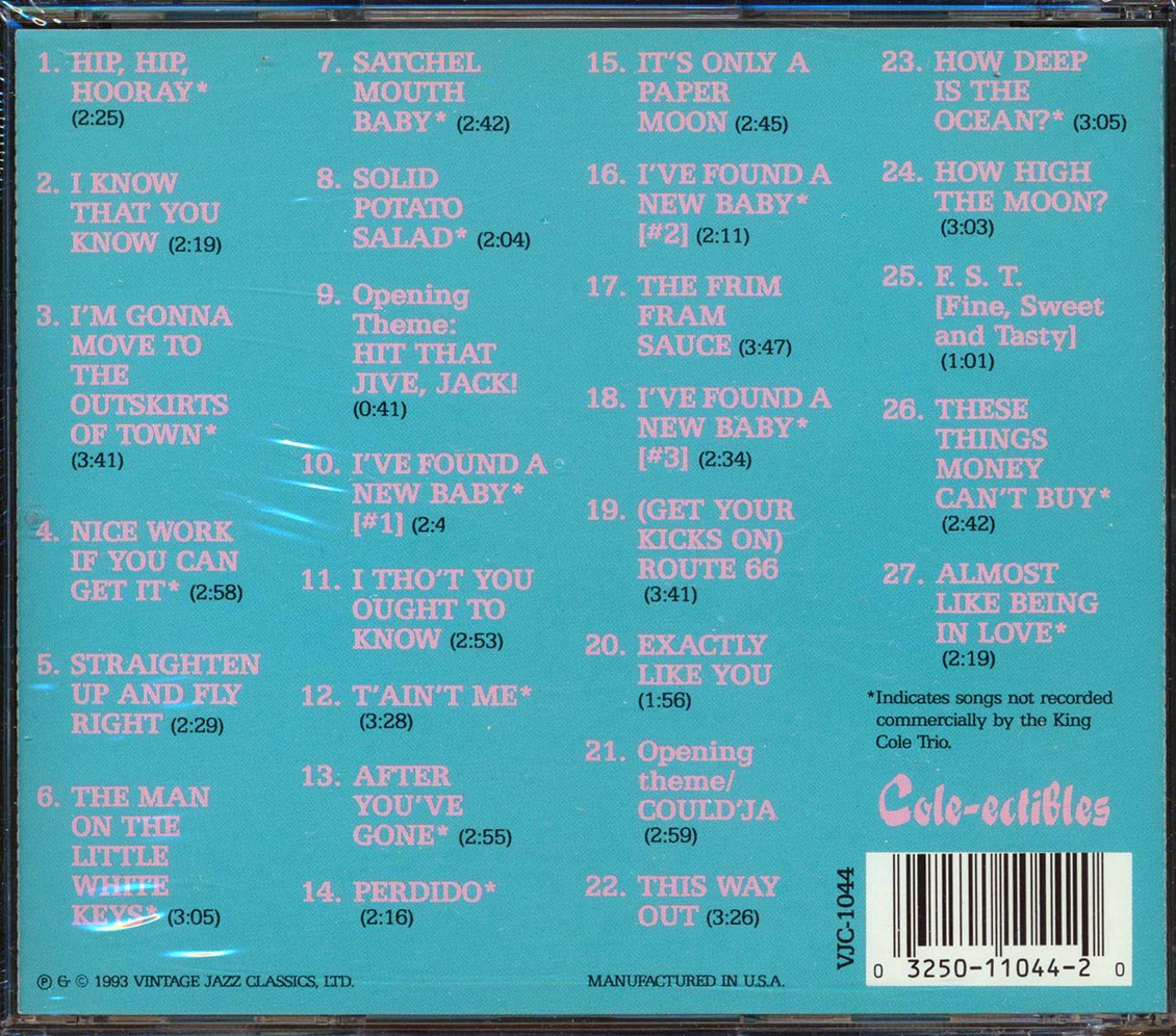 Nat King Cole Trio, Frank Sinatra - Straighten Up And Fly Right! (27 tracks) [New CD]