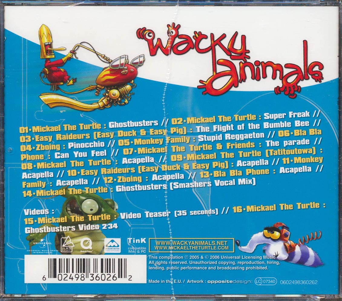 Mickael The Turtle, Monkey Family, Easy Duck & Easy Pig, Etc. - Wacky Animals [New CD]