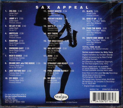 Julia Dash, David Shipp Combo, Tommy Dean Orchestra, Etc. - Sax Appeal [New CD]