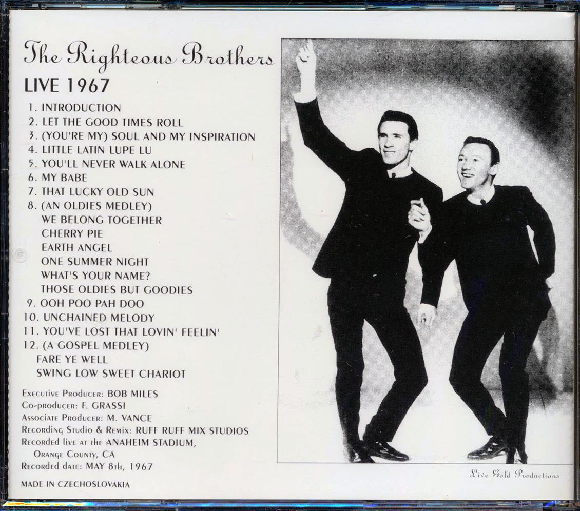The Righteous Brothers - Live 1967 [New CD]