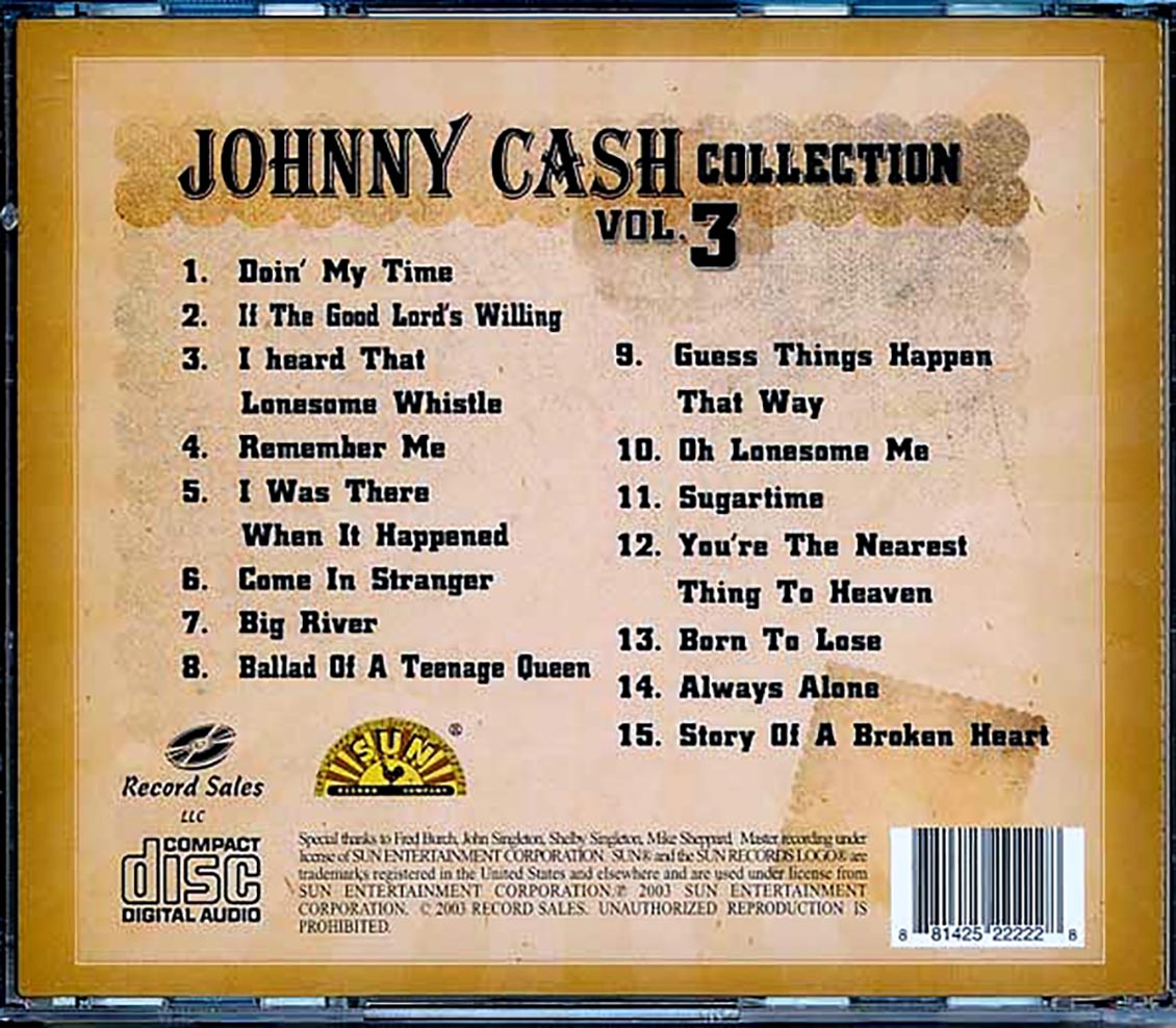 Johnny Cash - Johnny Cash Collection Volume 3 [New CD]