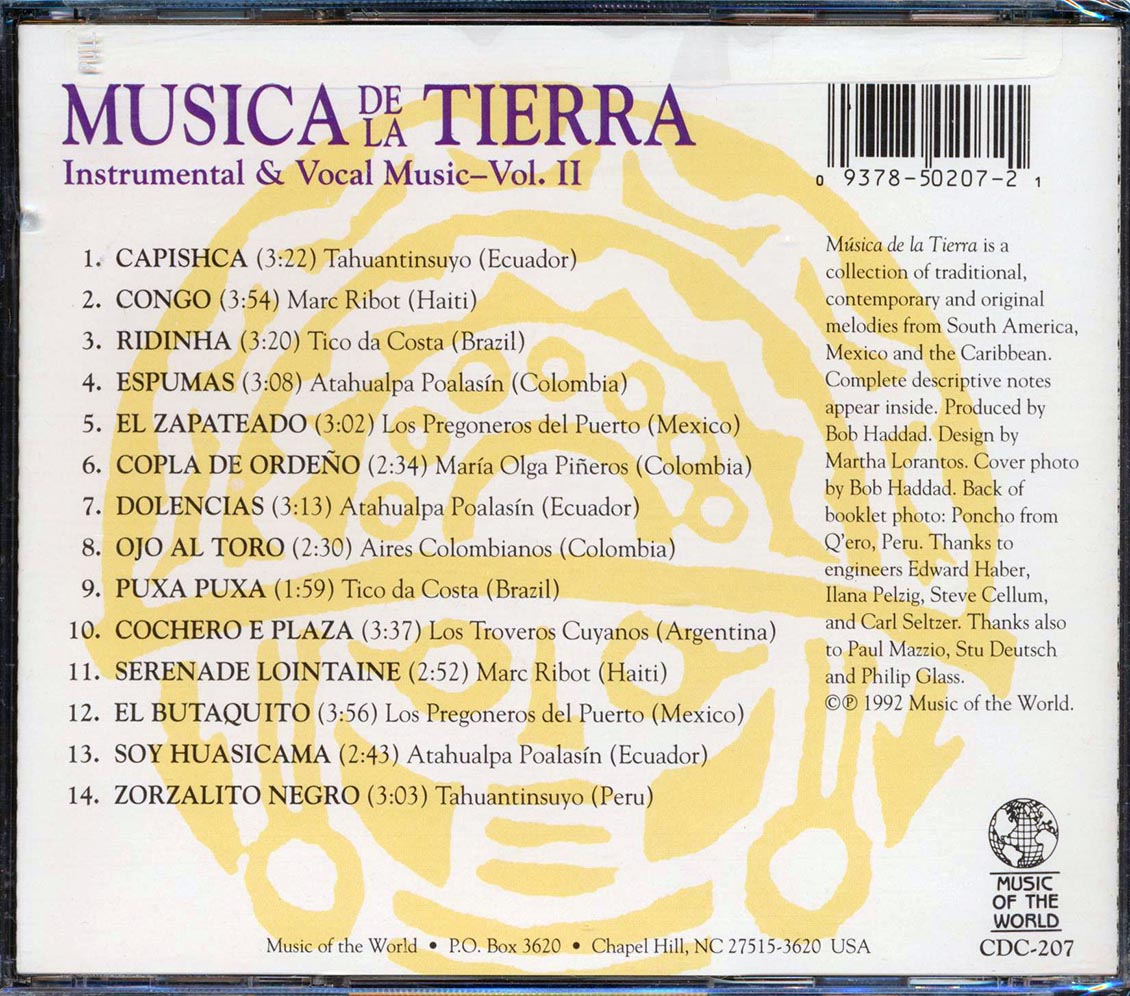 Tahuantinsuyo, Marc Ribot, Tico Da Costa, Etc. - Musica De La Tierra: Instrumental & Vocal Music Volume 2 [New CD]