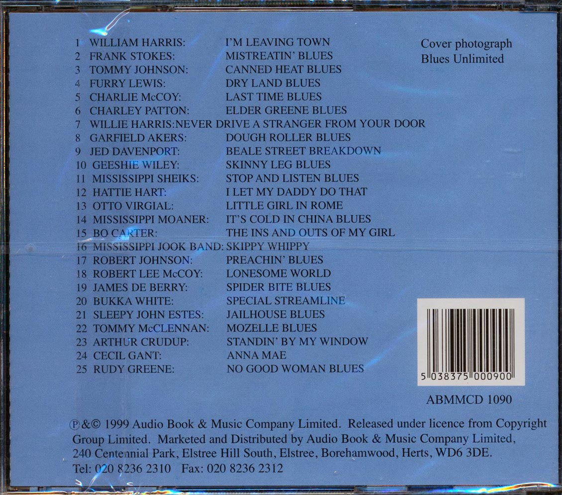 Charley Patton, Robert Johnson, Robert Lee McCoy, Bukka White, Etc. - Southern Blues Volume 1 (25 tracks) [New CD]