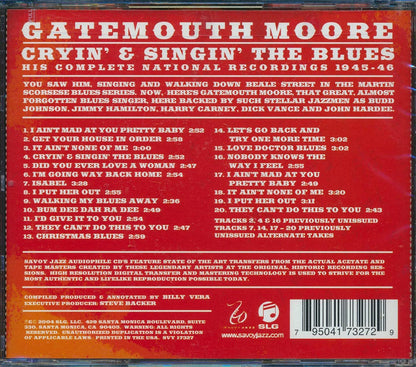 Gatemouth Moore - Cryin' And Singin' The Blues (20 tracks) [New CD]