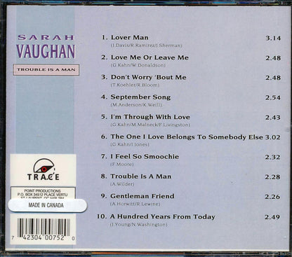 Sarah Vaughan - Trouble Is A Man: The World Of Sarah Vaughan [New CD]