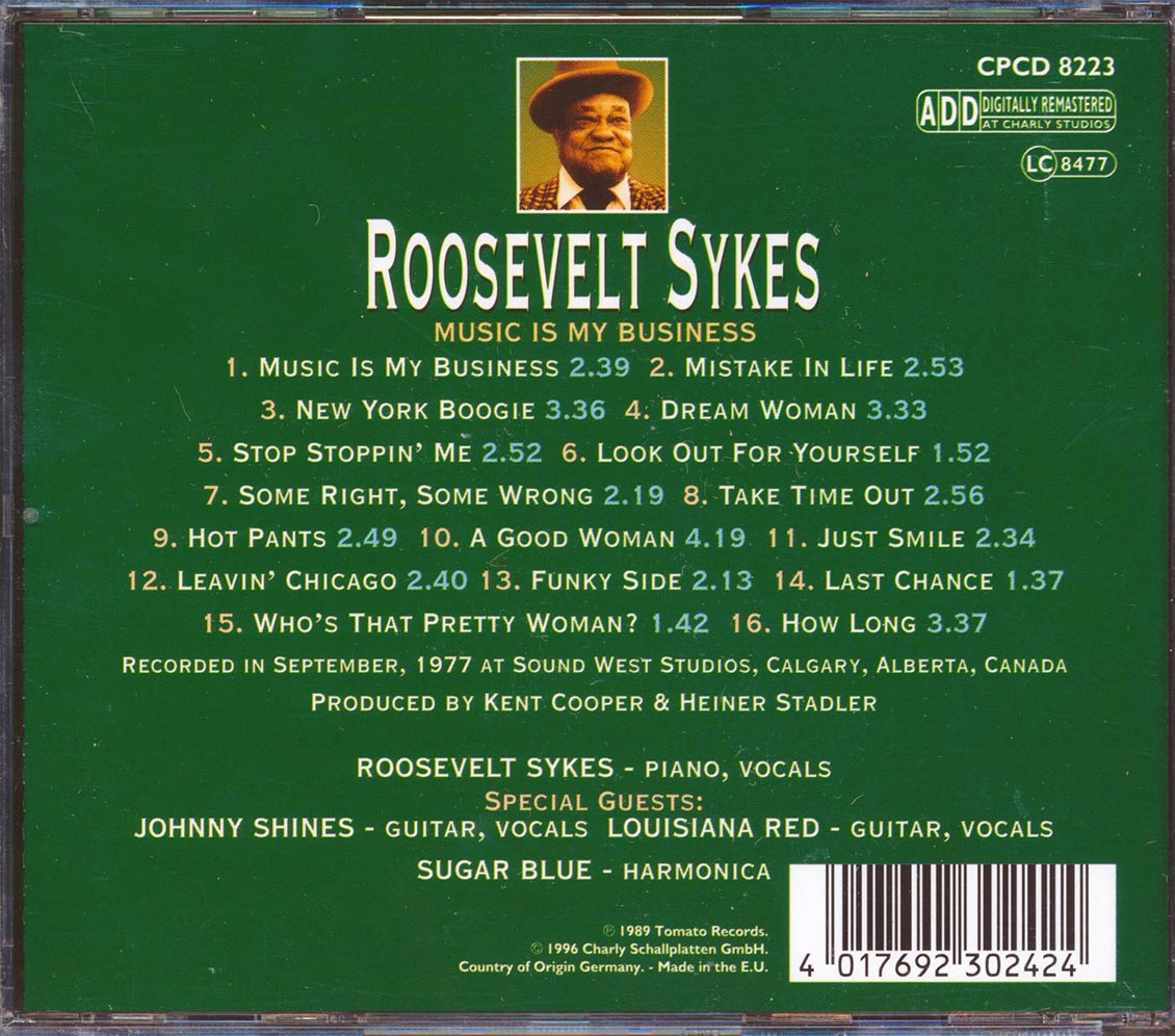Roosevelt Sykes - Music Is My Business (incl. large booklet) [New CD]