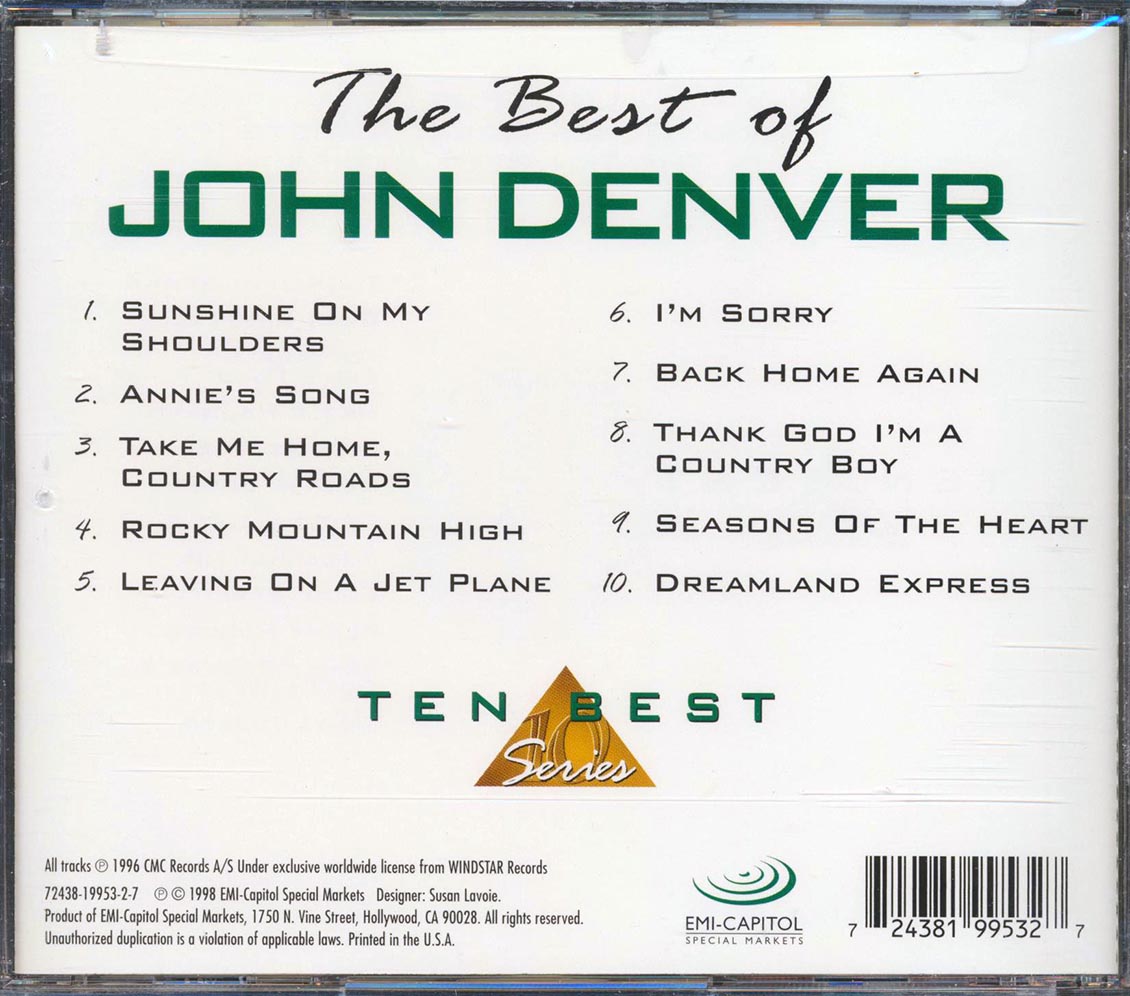 John Denver - The Best Of John Denver [New CD]