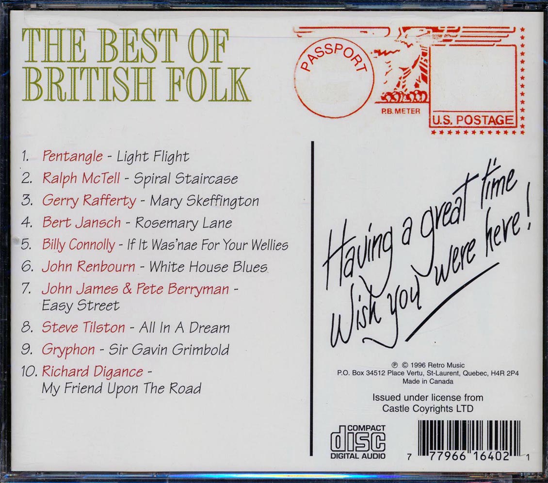 John Renbourn, Pentangle, Bert Jansch, Gerry Rafferty, Etc. - The Best Of British Folk [New CD]