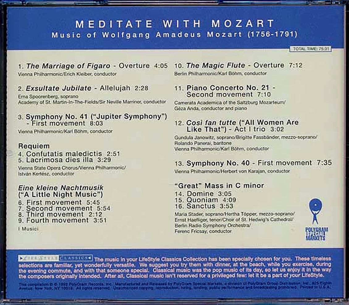 Various - Meditate With Mozart [New CD]