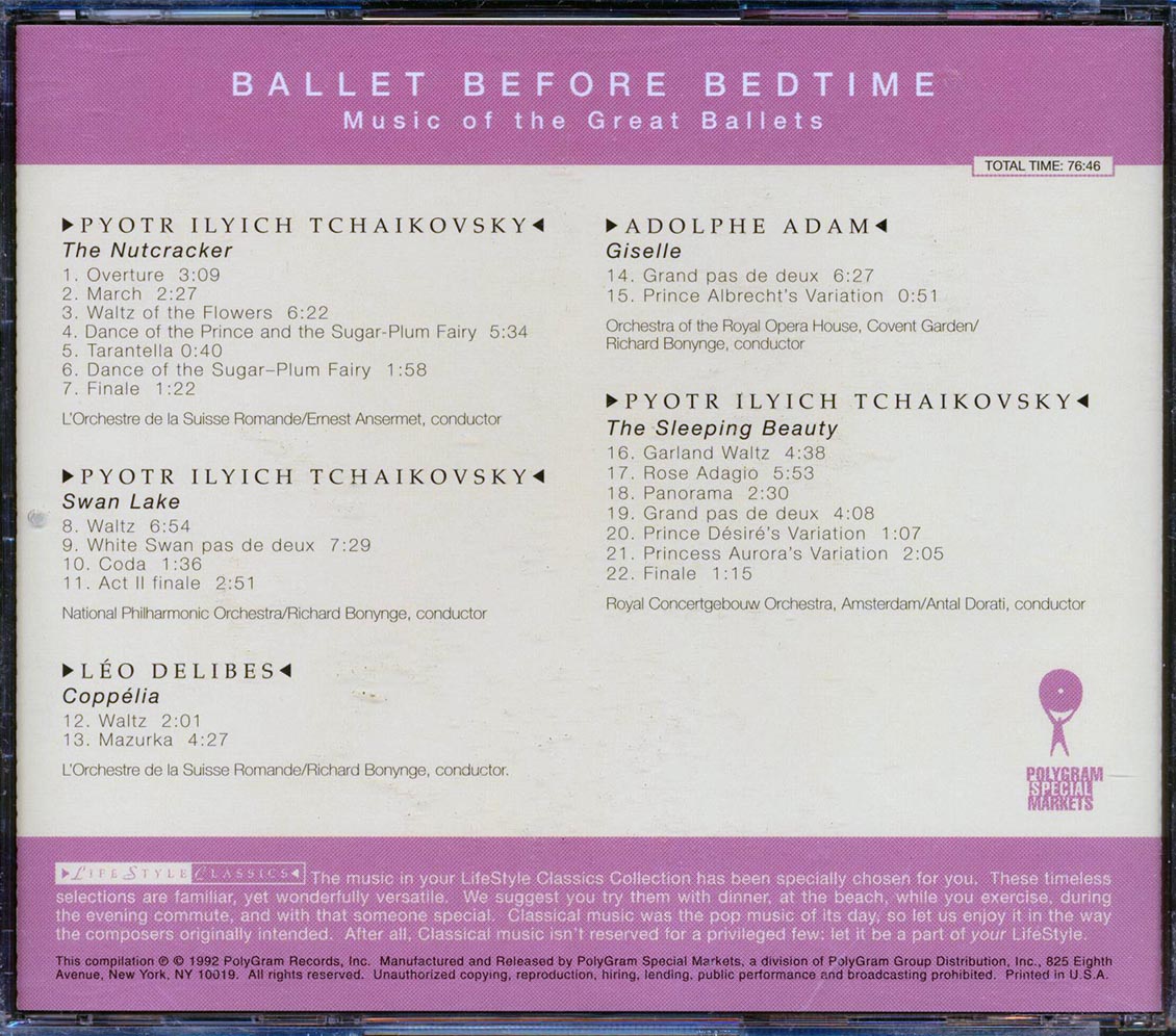 Tchaikovsky, Adolphe Adam, Etc. - Ballet Before Bedtime: Music Of The Great Ballets [New CD]