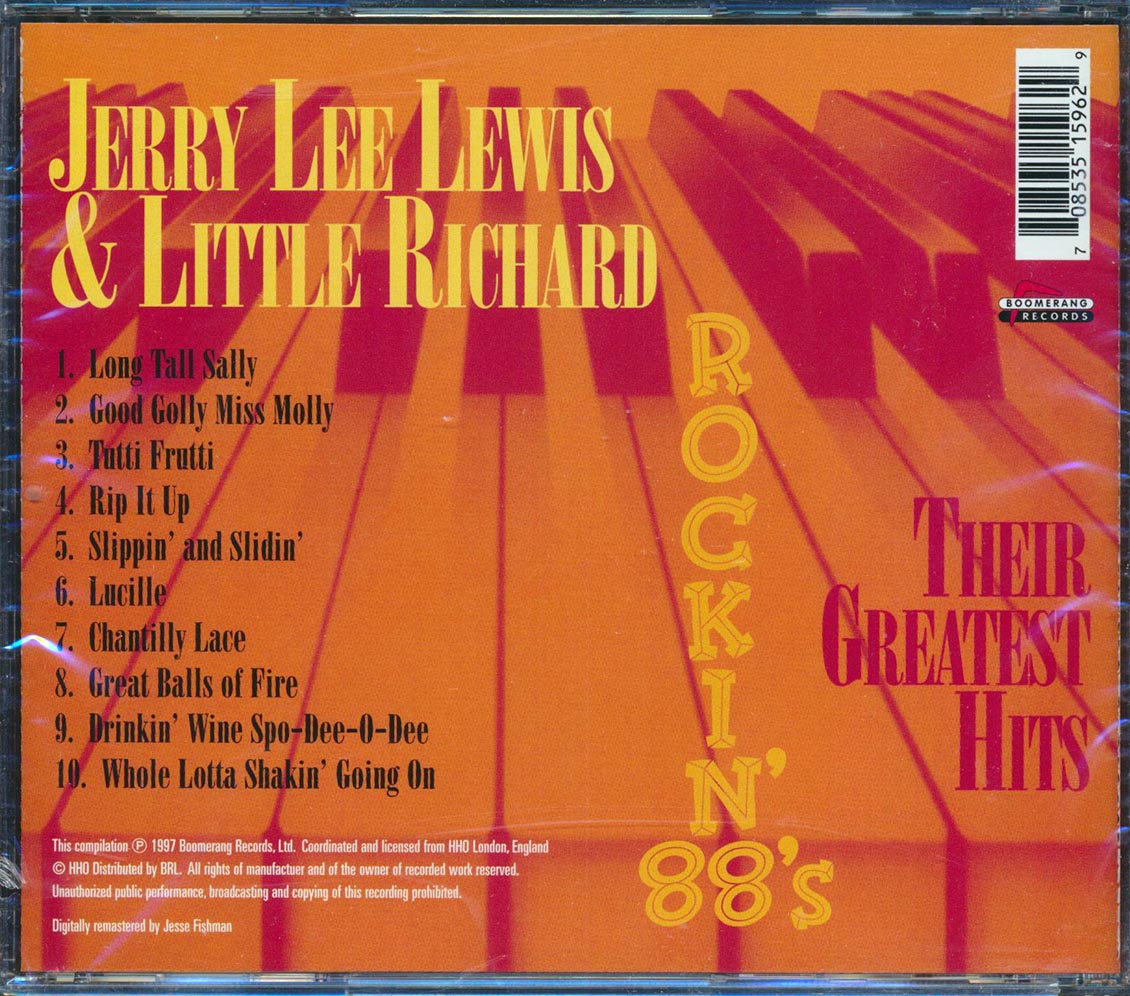 Jerry Lee Lewis, Little Richard - Rockin' 88's: Their Greatest Hits [New CD]