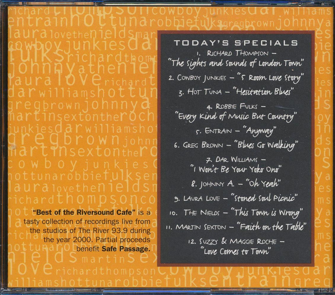 Cowboy Junkies, Hot Tuna, Robbie Fulks, Entrain, Etc. - The Riversound Cafe: Delicious Live Performances From The Studios Of The River 93.9 [New CD]
