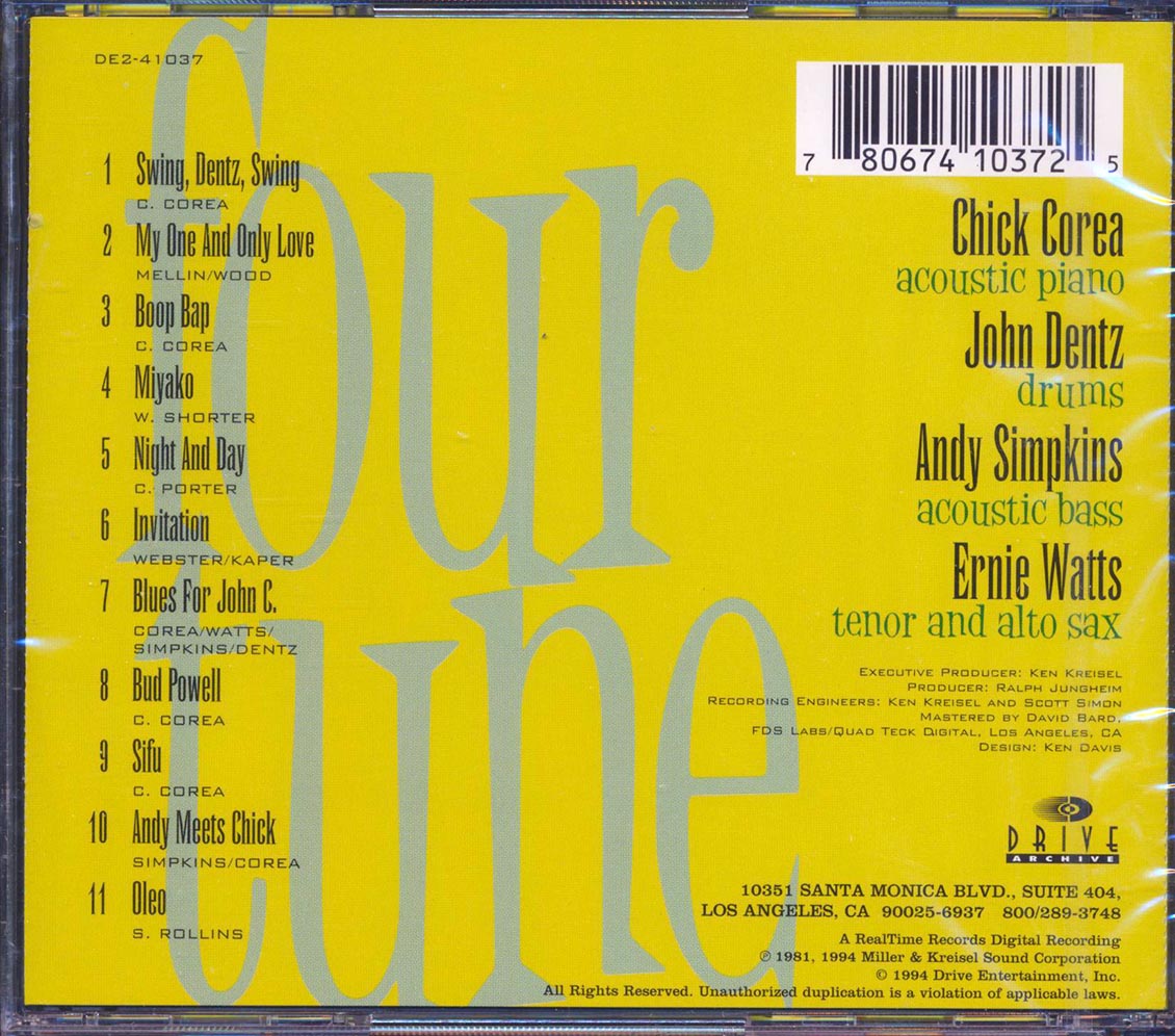 Ernie Watts, Chick Corea, John Dentz, Andy Simpkins - Fourtune [New CD]