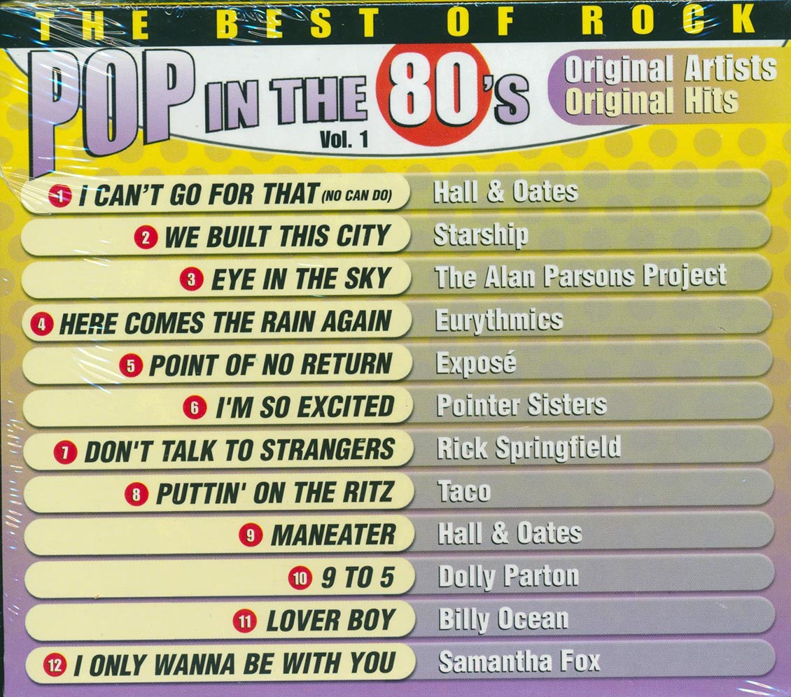 Hall & Oates, Starship, Alan Parsons Project, Eurythmics, Etc. - The Best Of Rock: Pop In The 80's Volume 1 [New] [New CD]