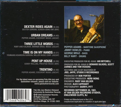 Pepper Adams - Urban Dreams [New CD]