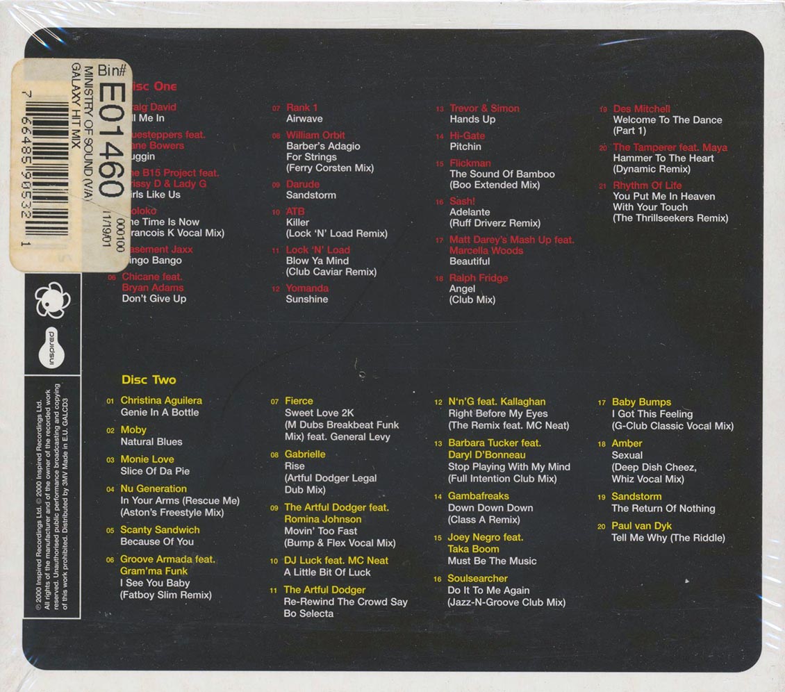B15 Project, William Orbit, Truesteppers, Artful Dodger, Etc. - Galaxy Hit Mix (41 tracks) (2xCD) [New CD]
