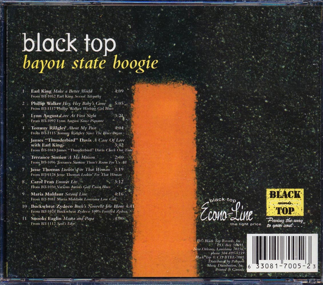 Earl King, Philip Walker, Lynn August, Tommy Ridgley, Etc. - Black Top: Bayou State Boogie [New CD]
