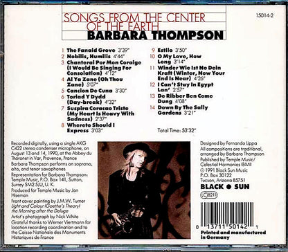 Barbara Thompson - Songs From The Center Of The Earth (incl. large booklet) [New CD]