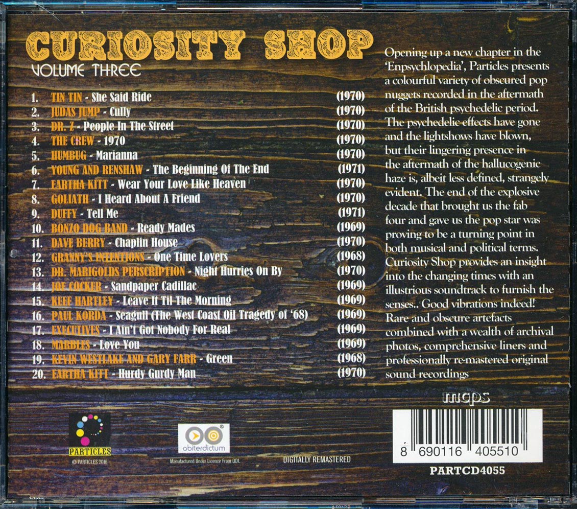 Humbug, The Crew, Duffy, Bonzo Dog Band, Etc. - Curiousity Shop Volume 3: A Rare Collection Of Aural Antiquities And Objects D'art 1968-1971 (ltd. ed.) (incl. large booklet) [New CD]