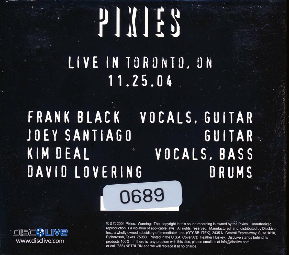 The Pixies - Live In Toronto, Ontario 11.25.04 (ltd. ed.) (2xCD) [New CD]