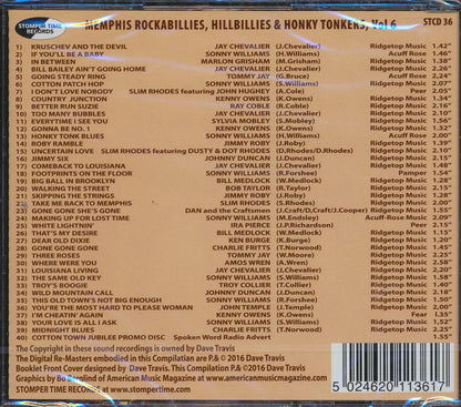 Various - Memphis Rockabillies, Hillbillies & Honky Tonkers Volume 6 (incl. large booklet) [New CD]