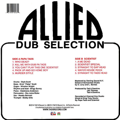 Scientist - Allied Dub Selection: Scientist Vs. Papa Tad's (US press) [New Vinyl LP]