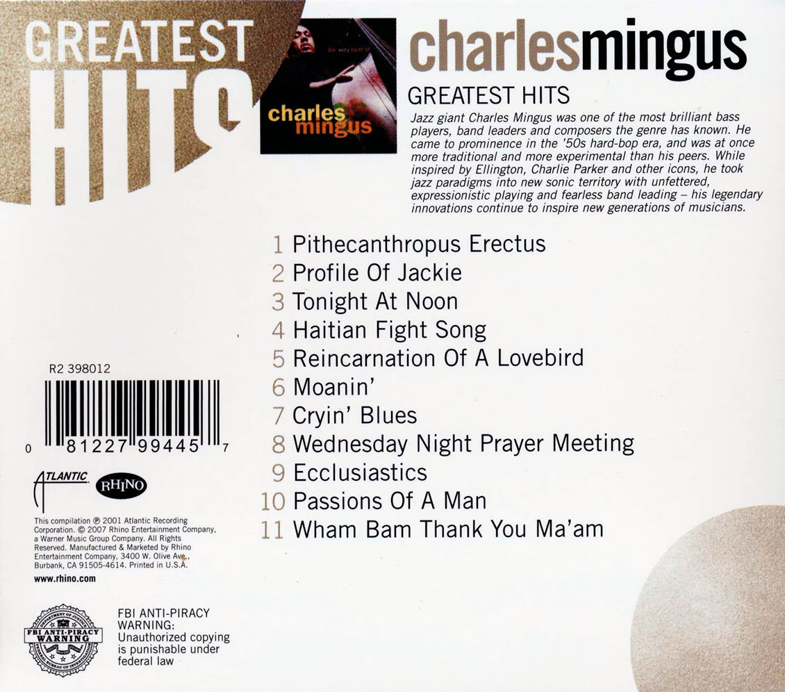 Charles Mingus - The Very Best Of Charles Mingus [New CD]