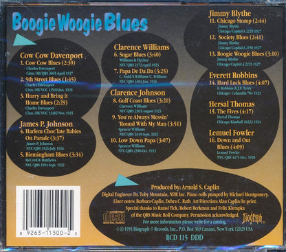 Cow Cow Davenport, Clarence Williams, Jimmy Blythe, Etc. - Boogie Woogie Blues [New CD]