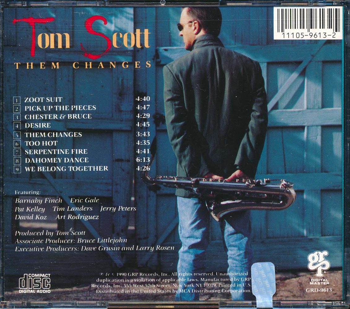 Tom Scott - Them Changes [New CD]