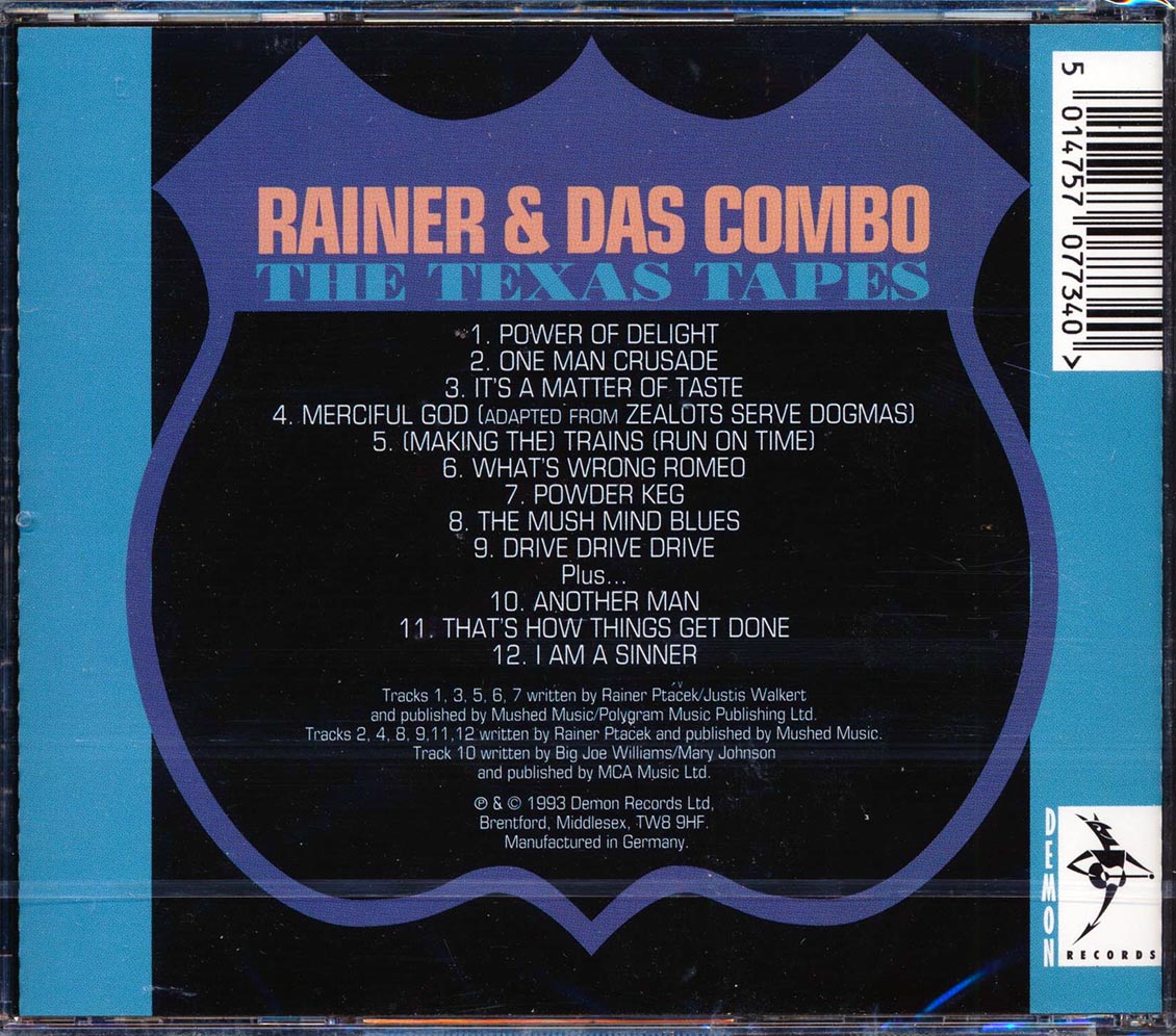 Rainer And Das Combo - The Texas Tapes [New CD]