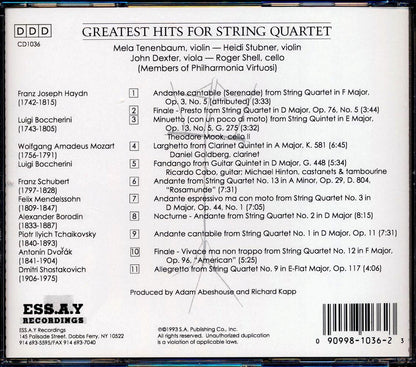 Various - Greatest Hits For String Quartet: Members Of Philharmonia Virtuosi [New CD]