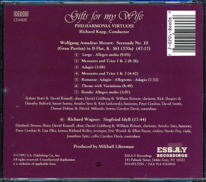Philharmonia Virtuosi - Gifts For My Wife Mozart & Wagner Conducted By Richard Kapp [New CD]