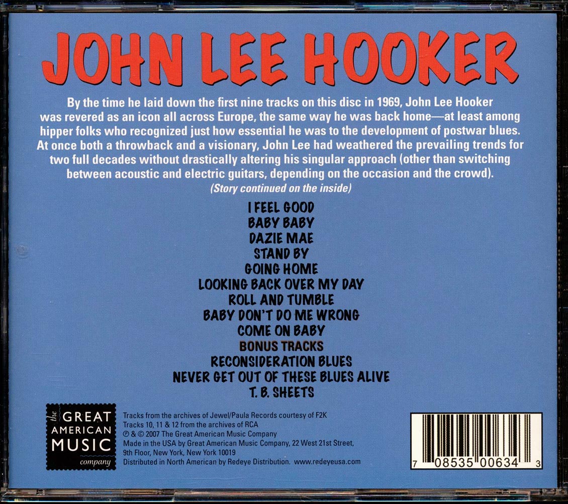 John Lee Hooker - I Feel Good [New CD]