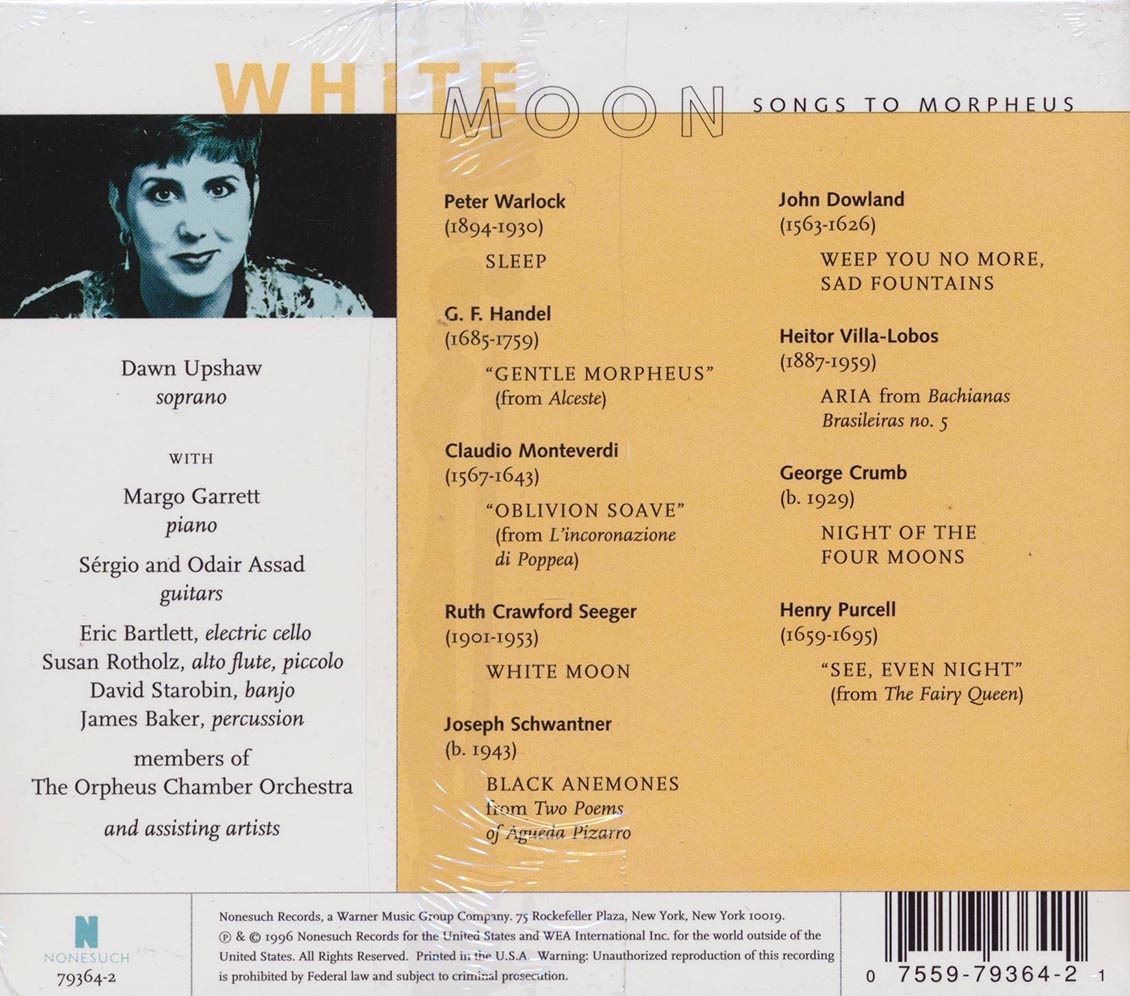 Dawn Upshaw - White Moon: Songs To Morpheus [New CD]
