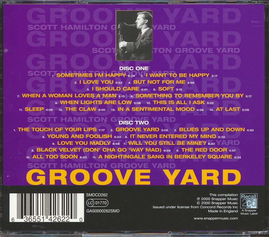 Scott Hamilton - Groove Yard (25 tracks) (2xCD) [New CD]