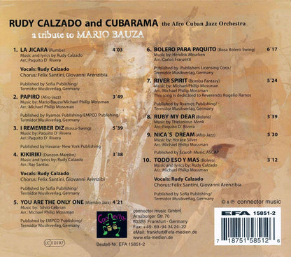 Rudy Calzado & Cubarama - A Tribute To Mario Bauza, Featuring Paquito D' Rivera (The Afro Cuban Jazz Orchestra) [New CD]