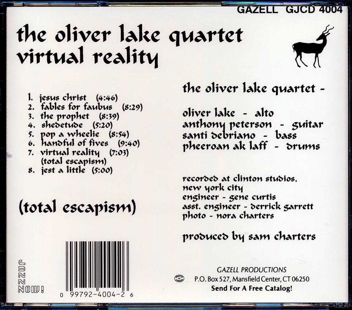 Oliver Lake Quartet - Virtual Reality: Total Escapism [New CD]