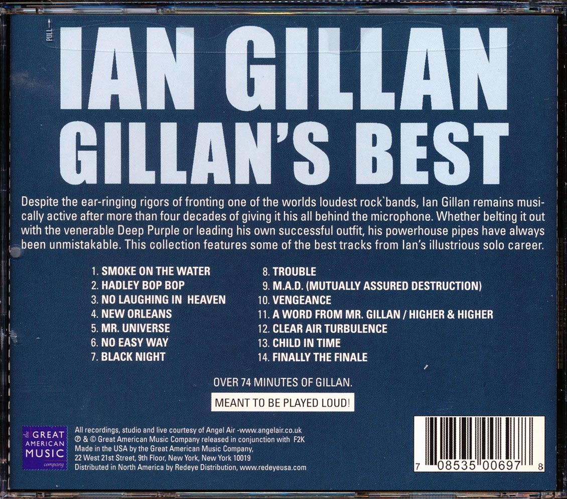 Ian Gillan - Gillan's Best [New CD]